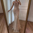 Luxury Red Saudi Arabic Crystal Beaded One Shoulder Evening Dress LA73135 - SERENE HILL