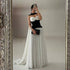 Chic Black and White A-Line Prom Dress LA73048 - SERENE HILL