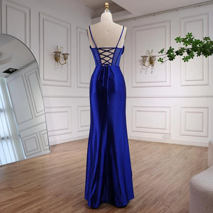 Pink Mermaid Sweetheart Ruched Silk Satin Evening Dress LA73153 - SERENE HILL