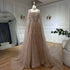 Luxury Designer Nude A-Line Crystal Beaded Arabic Evening Dress LA72764 - SERENE HILL