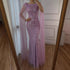 Luxury Arabic Purple Mermaid Evening Dress with Cape Sleeves LA71909 - SERENE HILL