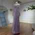 Luxury Silver Nude Beaded Mermaid Evening Dress LA73083 - SERENE  HILL