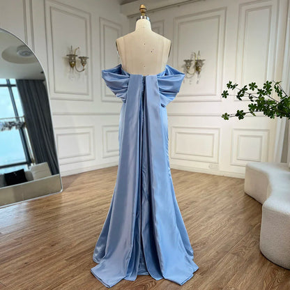 Luxury Baby Pink Off Shoulder Evening Dress for Women Party LA72414 - SERENE HILL