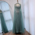 Nude Luxury Beaded Mermaid Evening Gown with Cape Sleeves LA72811A - SERENE HILL
