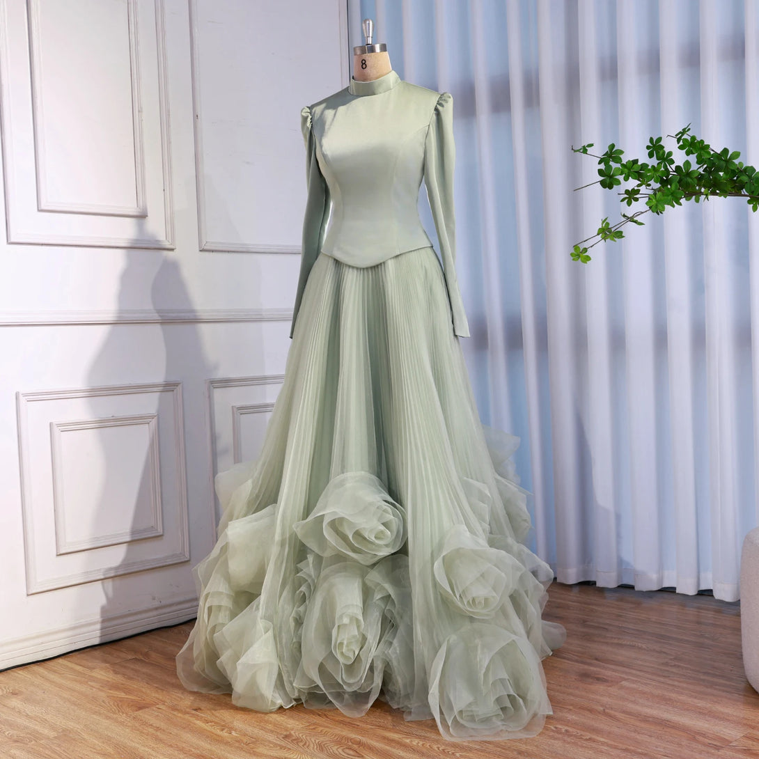 green emerald velvet dress Modest Ball Gown Sweetheart Tulle Long Sage Green Formal Sweet 16 Dres –  BlingDress