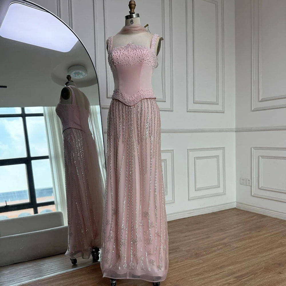 Glamorous Mermaid Evening Dress with Pearls LA73070 - SERENE HILL