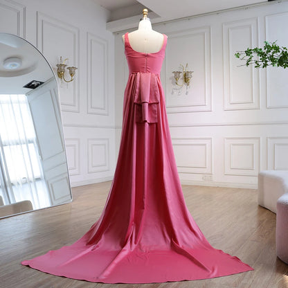 Elegant Coral Pink Butterfly Beaded Evening Dress LA72497 - SERENE HILL