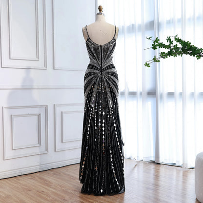 Luxury Nude Corset Beaded Mermaid Prom Dress LA72803A - SERENE HILL