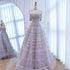 Luxury  Blue Cinderella Off Shoulder A-Line Beaded Evening Dress LA73079 - SERENE HILL