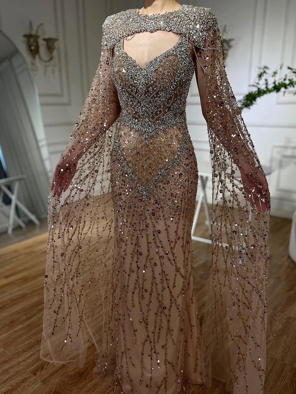 green emerald velvet dress ASHLEYlauren Beaded Crystal Prom Dress 11765