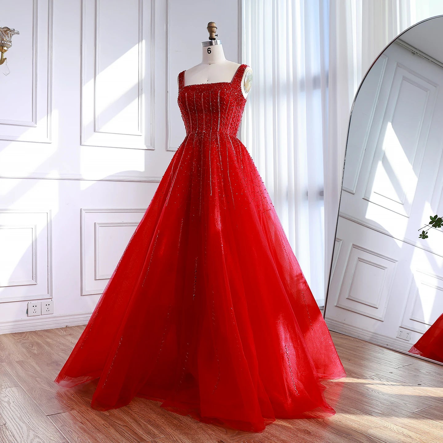 Purple Luxury Square Evening Dresses Arabic Gowns For Party Prom Dress Party LA72857 - SERENE HILL