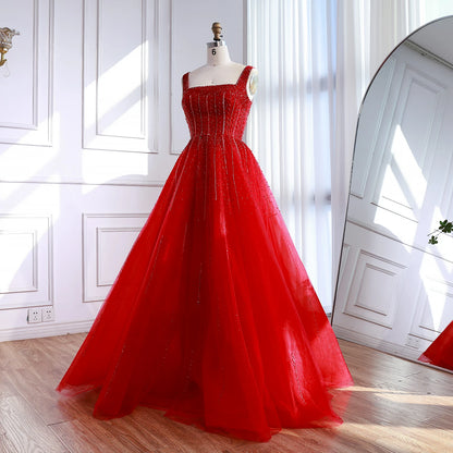 Purple Luxury Square Evening Dresses Arabic Gowns For Party Prom Dress Party LA72857 - SERENE HILL