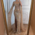 Luxury Nude Beaded Mermaid Evening Dress with Cape LA71747 - SERENE HILL