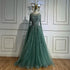 Luxury Beaded Evening Dress With Cape Sleeves LA72965 - SERENE HILL
