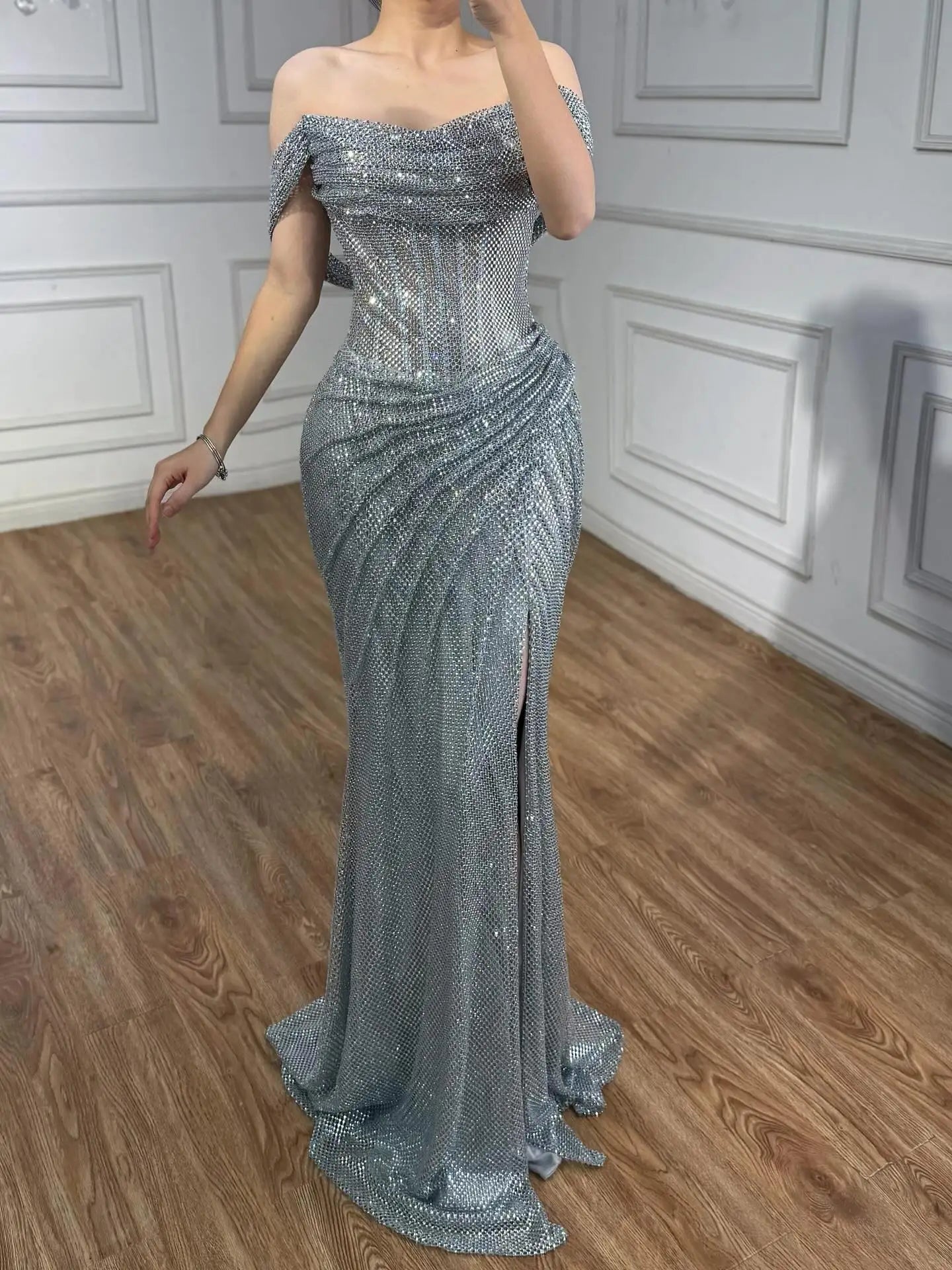 silver diamond dress Jovani Diamond-Sequin Short Homecoming 42208 Purple / 00 Crystal and sequin embroidery over lace base Fit Detail Luxury Silver Diamond Corset Off