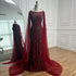 Luxury Caramel Beaded Evening Dress with Cape Sleeves LA73078 - SERENE HILL