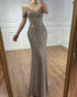 Luxury Caramel Mermaid Beaded Evening Dress LA73082 - SERENE HILL