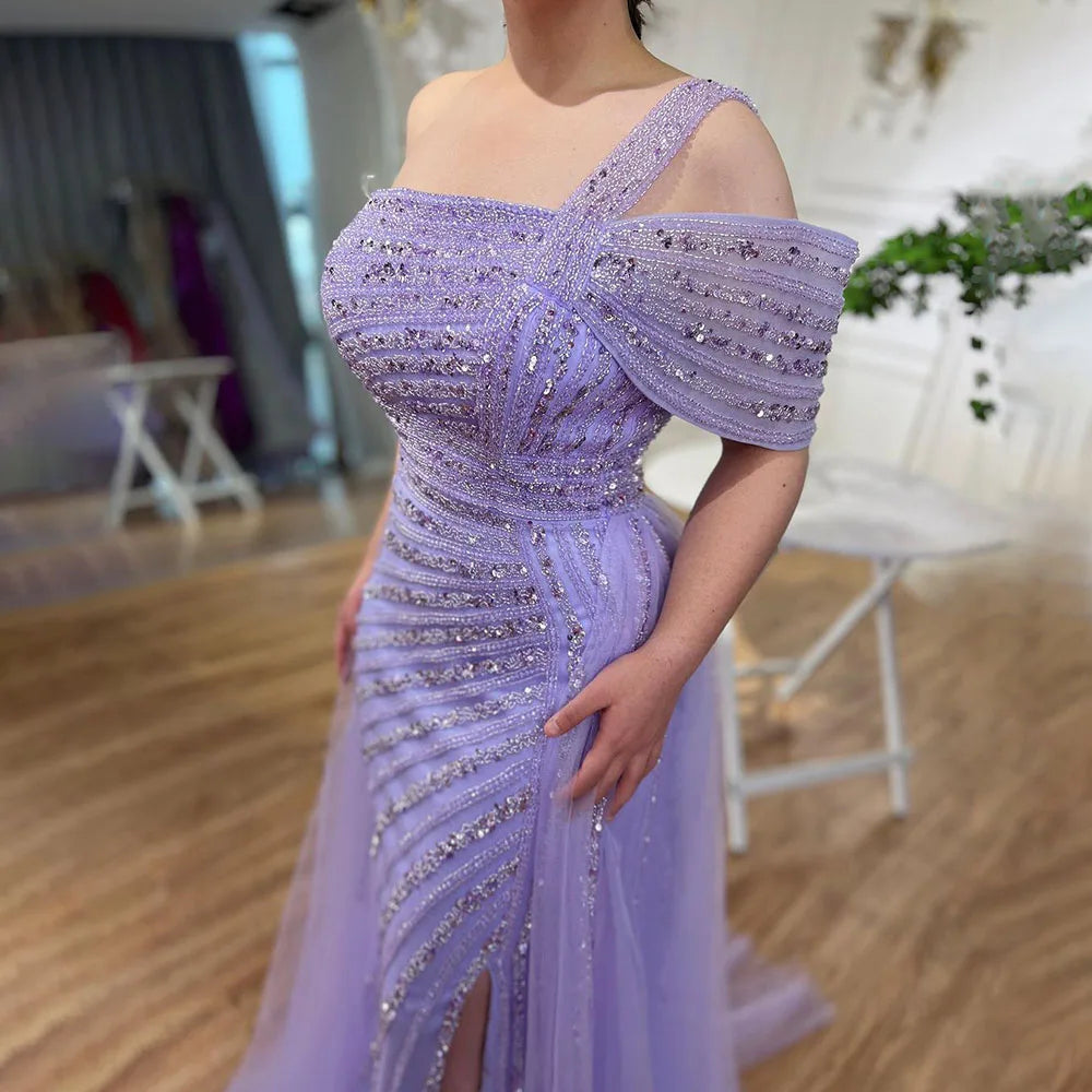 Luxury Sage Green One Shoulder Evening Dress for Wedding Party LA71651 - SERENE HILL