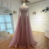 Luxury Caramel Beaded Evening Dress with Cape LA72994 - SERENE HILL