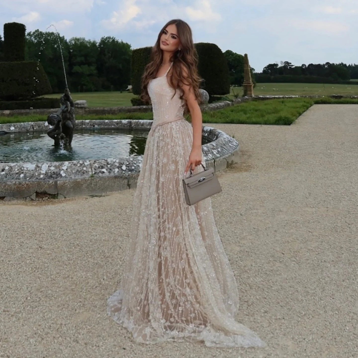 Luxury Sage Green Beaded A-Line Spaghetti Strap Evening Dress LA72805 SERENE HILL Luxury Sage Green Beaded A-Line Spaghetti Strap Evening Dress LA72805 SERENE HILL