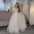 Luxury Pink Sequin Off Shoulder Evening Dress Ball Gown LA73456 - SERENE HILL