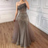 Luxury Olive Green Beaded Mermaid Evening Dress with Detachable Overskirt LA73164A - SERENE HILL