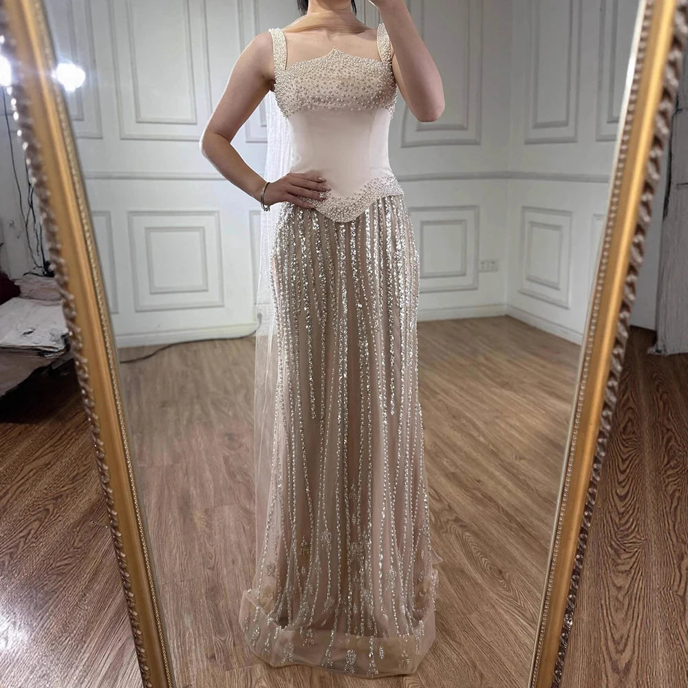 Glamorous Mermaid Evening Dress with Pearls LA73070 - SERENE HILL
