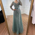Luxury Nude Beaded Evening Dress with Detachable Overskirt LA73156 - SERENE HILL