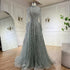 Muslim Formal blue A-Line Beaded Evening Dress LA72302A - SERENE HILL
