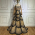 Luxury Black Nude Sequin Evening Dress with Long Sleeves LA72505B - SERENE HILL