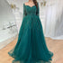 Feathers Black Evening Dresses for Women Wedding Party LA71468 - SERENE HILL