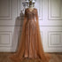 Elegant Beaded A-Line Evening Dress with Cape Sleeves LA73056 - SERENE HILL