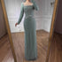 Modest Pearl Beaded Mermaid Evening Dress with Long Sleeves LA72919A - SERENE HILL