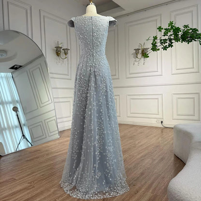 Luxury Pink Floral Appliqué Evening Dress with Open Back 2025 LA73119 - SERENE HILL