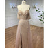 Serene Hill Nude Mermaid Elegant With Overskirt Off Shoulder Beaded Split Evening Dresses Gowns For Woman Party 2024 LA71728 - SERENE HILL