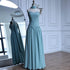 Classy Sage Green A-Line Chiffon Evening Dress LA73073 - SERENE HILL