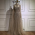Luxury Caramel Mermaid Evening Dress with Cape Sleeves LA73052 - SERENE HILL