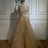 Muslim Nude A-Line Beaded Evening Dress with Long Sleeves LA71596A - SERENE HILL