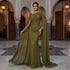 Luxury Olive Green Beaded Stretch Mermaid Evening Dress LA73092 - SERENE  HILL