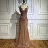 V Neck Beaded Sleeveless Mermaid Evening Dress LA73013 - SERENE HILL