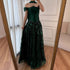 Luxury Arabic Navy A-Line Evening Dress with Beaded LA73050 - SERENE HILL