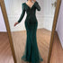 Luxury Nude Beaded Mermaid Evening Gown LA72827 for Formal Occasion - SERENE HILL