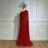 Luxury Nude Mermaid One-Shoulder Pearls Beaded Evening Dress LA72139 - SERENE HILL