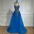Luxury Turquoise Mermaid Evening Dress with Overskirt LA72880 - SERENE HILL