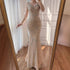 Luxury Muslim Nude Arabic Mermaid Beaded Evening Dress LA73191 - SERENE HILL