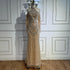 Nude Cutout Luxury Evening Dress Dubai Style for Women LA72607 - SERENE HILL