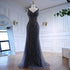 V Neck Beaded Sleeveless Mermaid Evening Dress LA73013 - SERENE HILL
