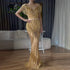 On Sale no return no refundSale Gold Luxury Sleeveless Mermaid Evening Dresses Elegant Sparkle Evening Gowns LA6543 - SERENE HILL