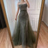 Lilac Olive Green Mermaid Evening Dress with Detachable Overskirt LA73162 - SERENE  HILL