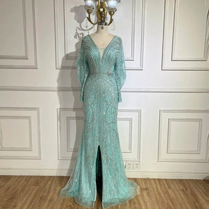 Luxury Arabic Tiffny Mermaid Beaded Evening Dresses Gowns  LA72288A SERENE HILL